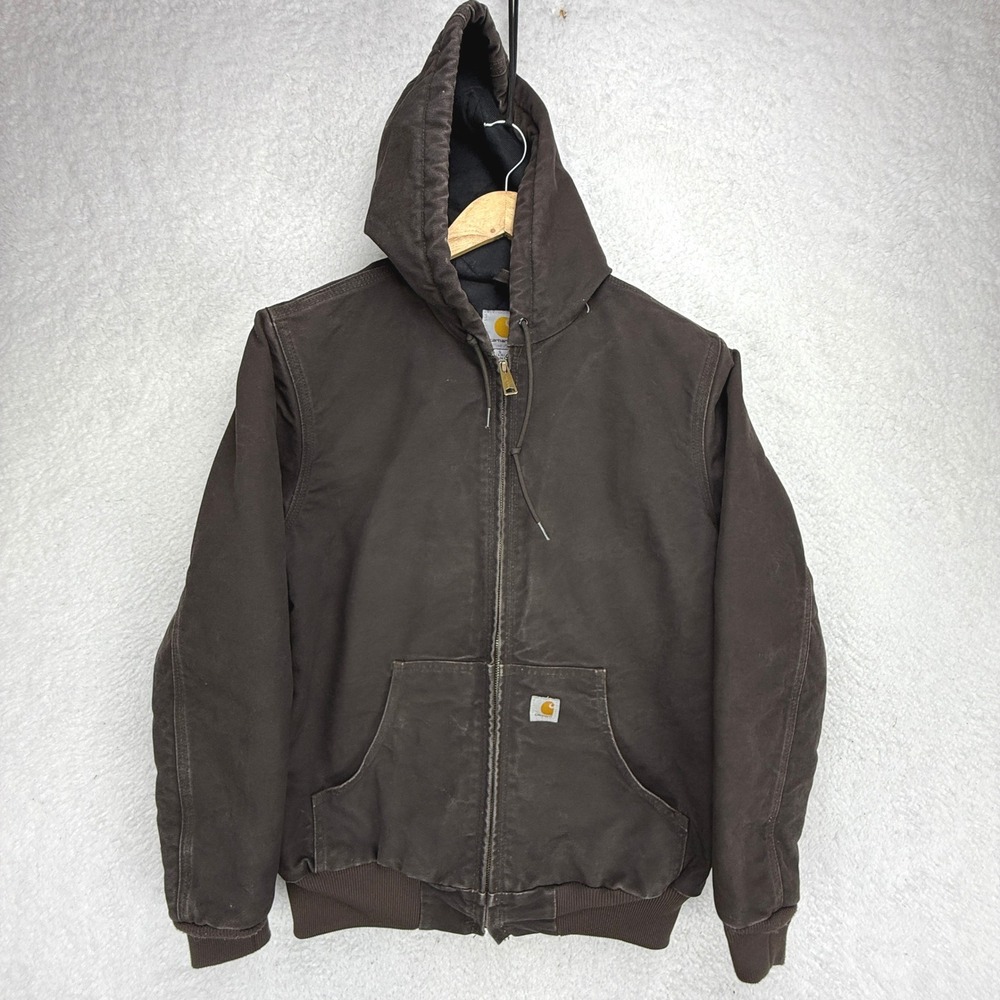 Carhartt Sandstone Active Jacket Quilt Lined Womens Small WJ130 DKB Dark Brown
